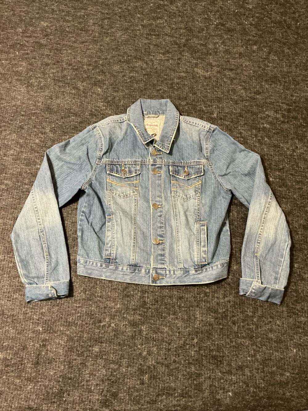 Aeropostale 1987 Denim Trucker Jacket Womens Size Large Blue Cotton
